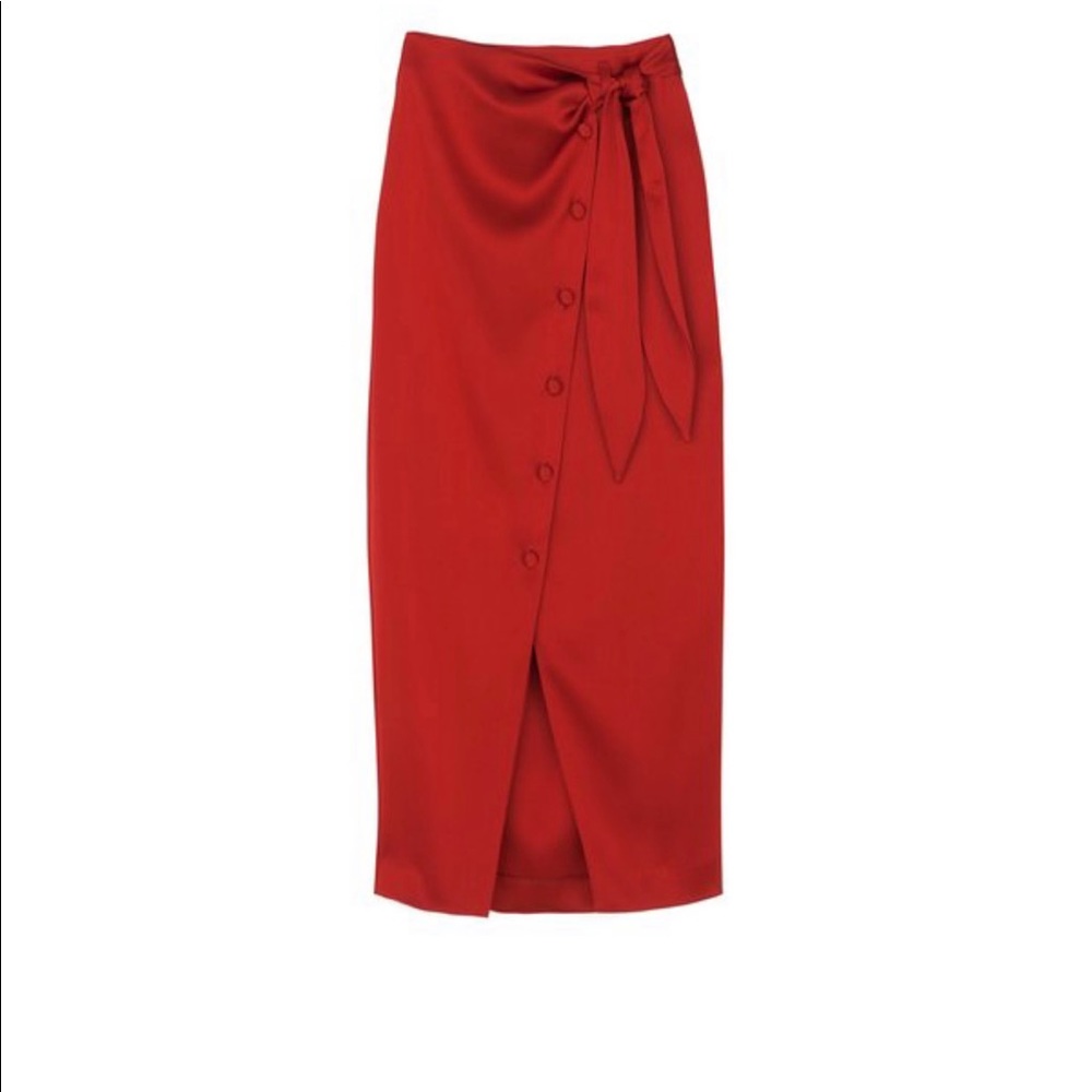 NANUSHKA Aries Satin Wrap Skirt